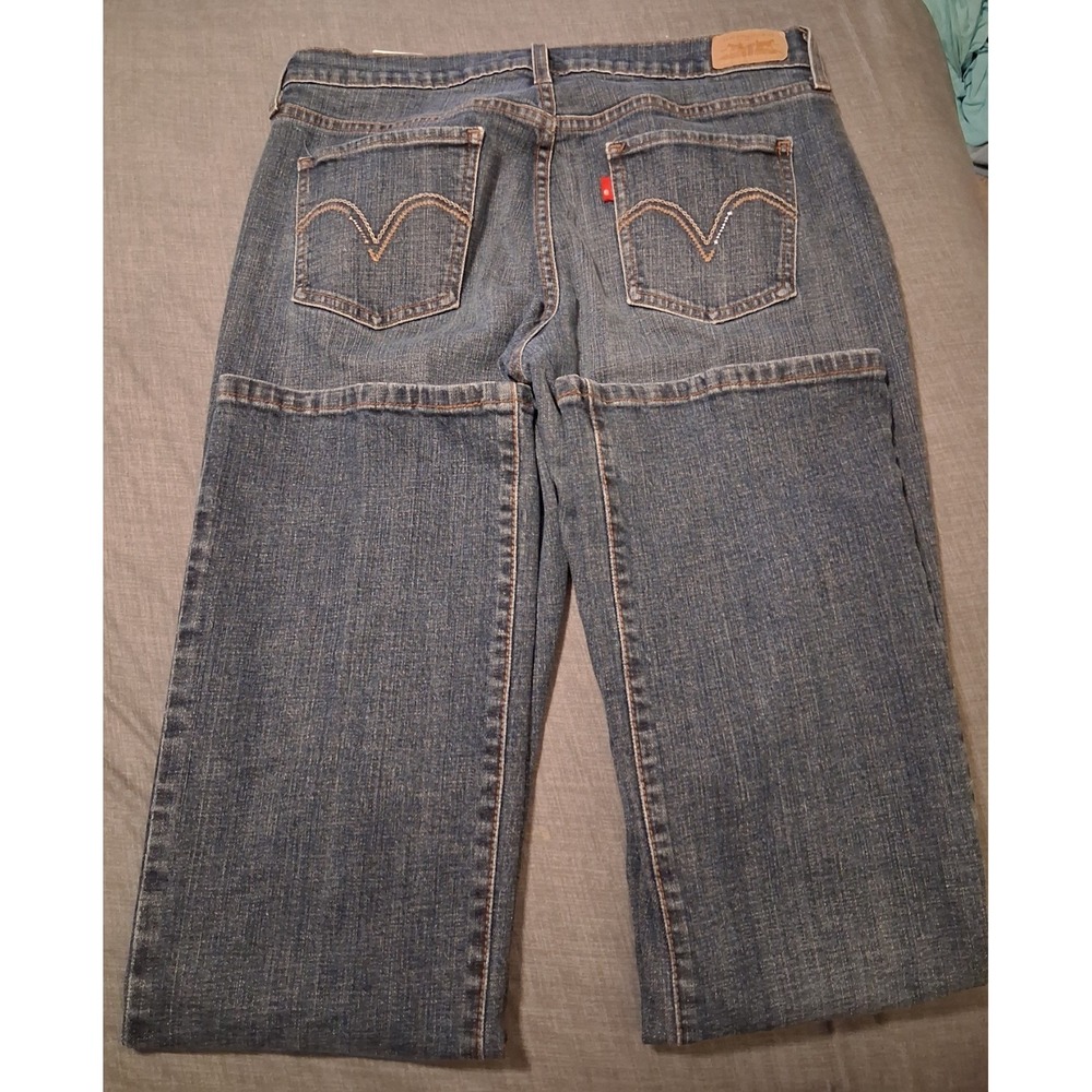 Levis 515 Bootcut Jeans Womens 10M Blue Denim Stretch Mid Rise Medium Wash